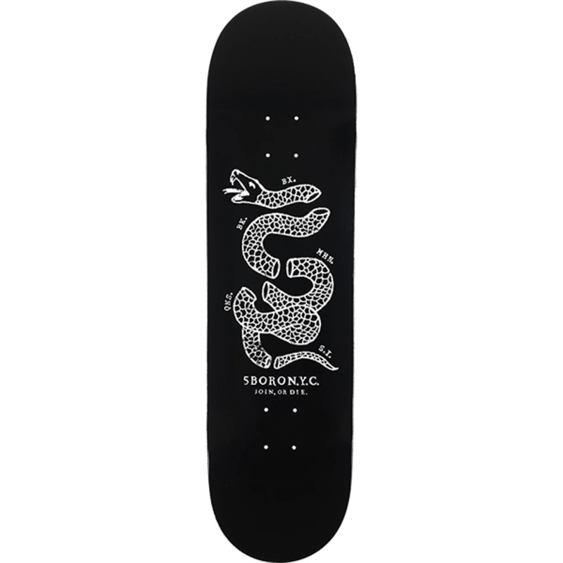 5BORO JOIN OR DIE DECK BLACK/WHITE 8.25″