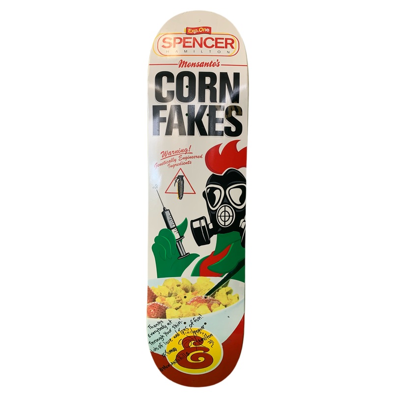 Expedition One Spencer Hamilton Signed Monsanto’s Corn Fakes Cereal 8″ Classic Skateboard Deck