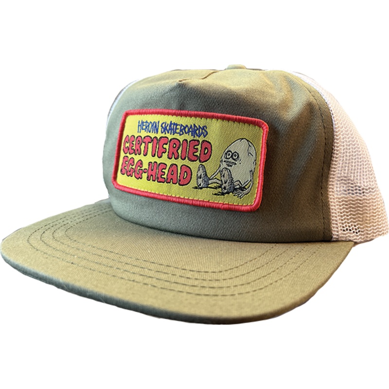 HEROIN CERTIFRIED TRUCKER HAT ADJ-OLIVE