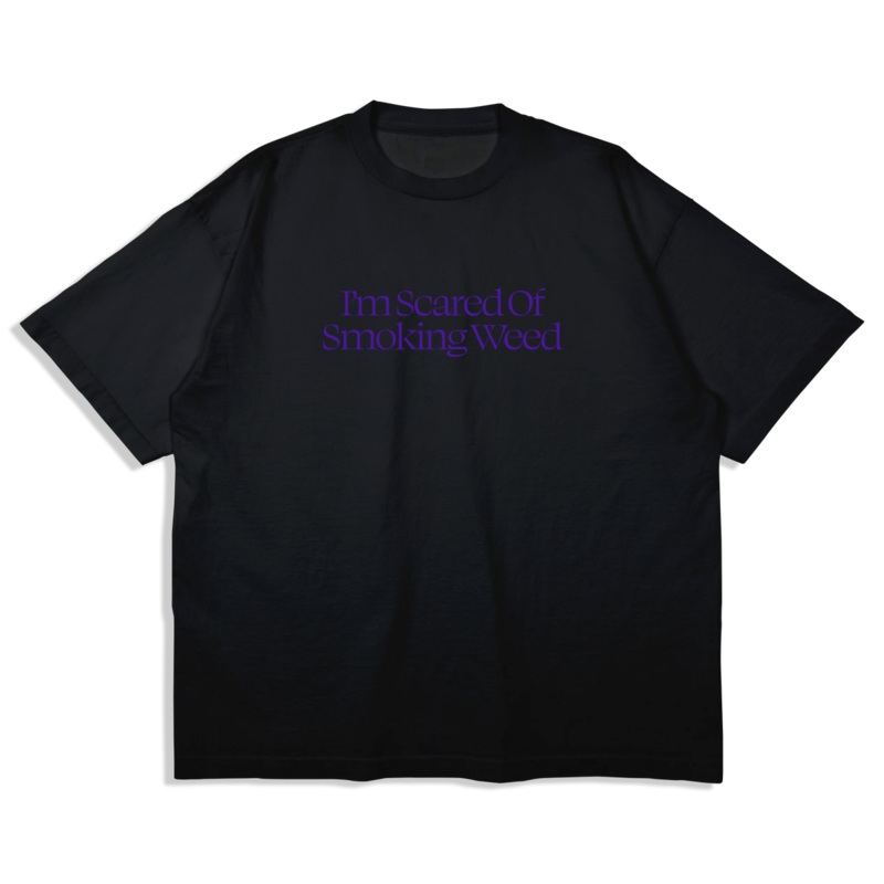 JACUZZI SCARED WEED PREMIUM T-SHIRT BLACK/PURPLE MEDIUM