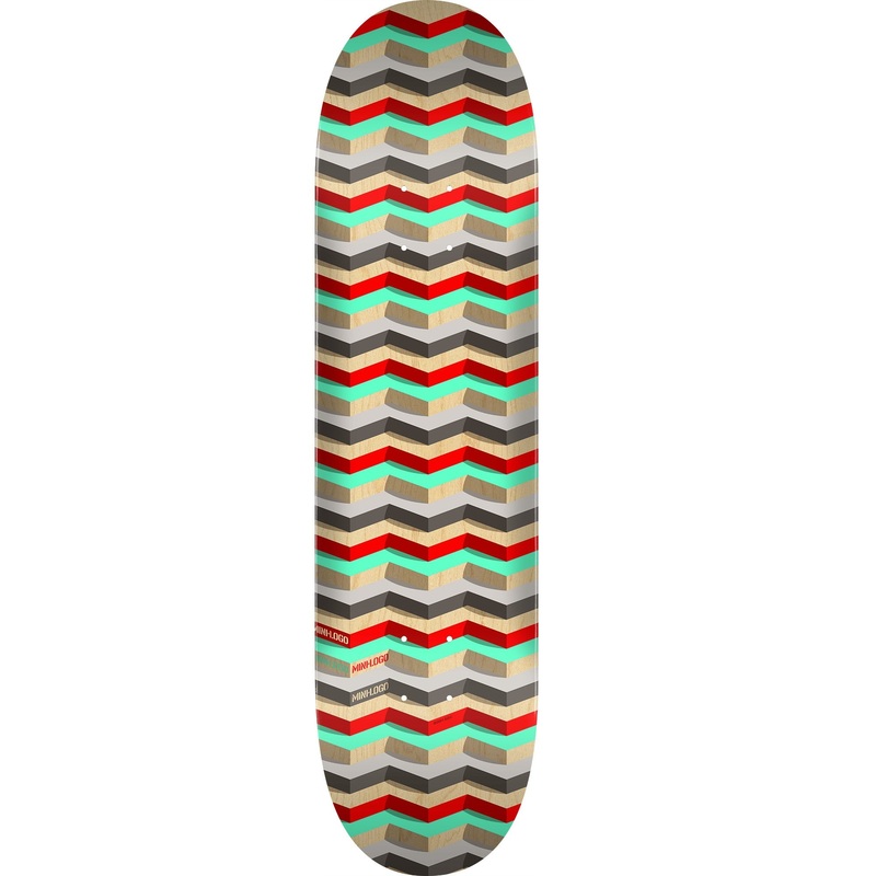 Mini Logo Pattern Steps Skateboard Deck 244 – 8.5
