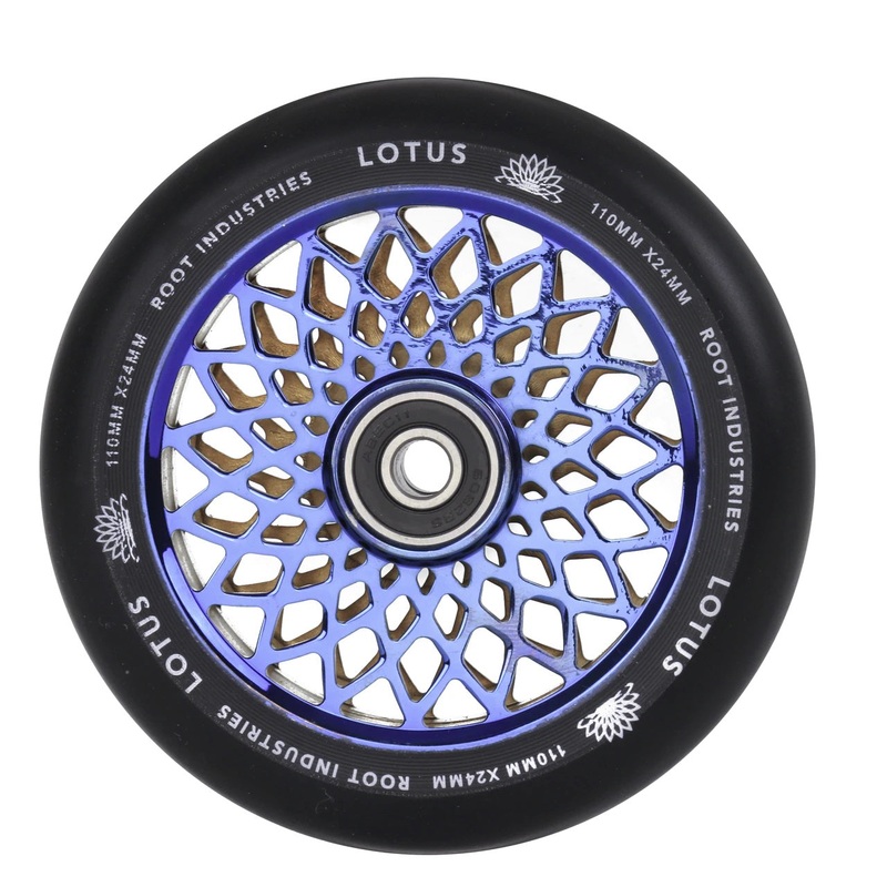 Root Industries 110mm X 24mm Lotus Wheels – Black/Blu-ray (Pair)