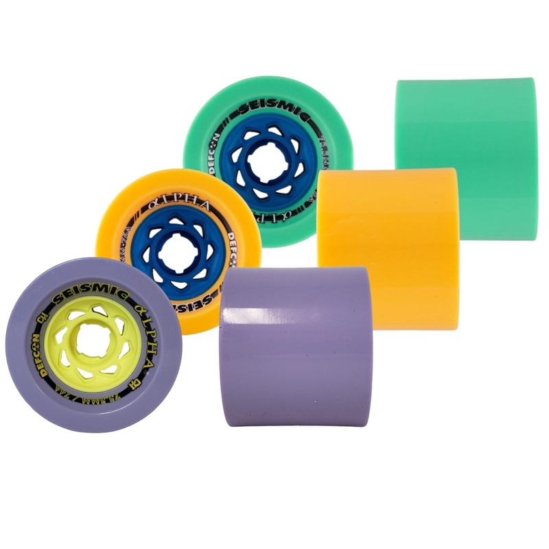 Seismic: 75.5mm Alpha Longboard Skateboard Wheels 74a Plum