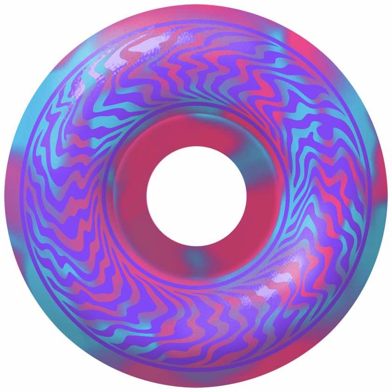 SPITFIRE FORMULA 4 SWIRLED BLUE/PINK CLASSICS 99A (53MM) 52MM
