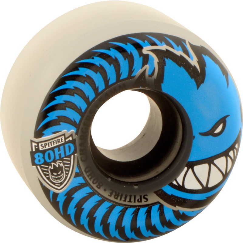 Spitfire Wheels 80HD Charger Conical 54mm – Clear/Blue (Set of 4)