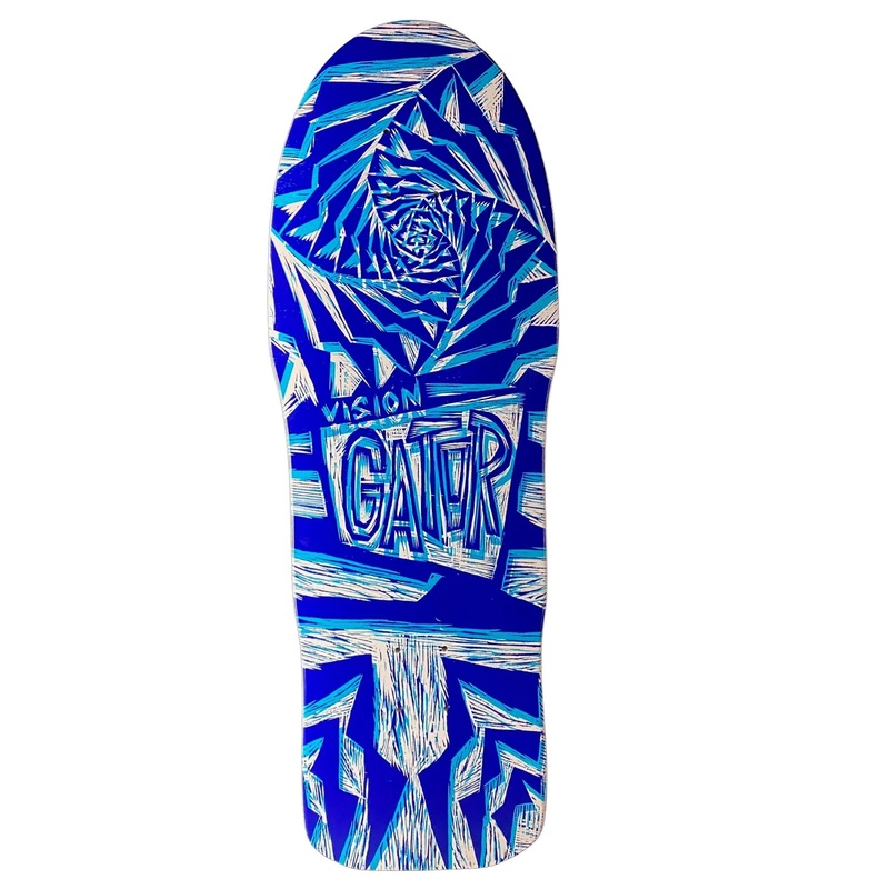 Vision Gator II Woodcut Art By Sean Starwars Deck – 10.25 White/Blue