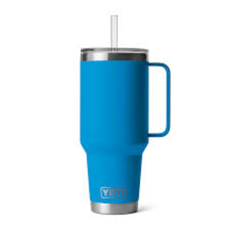 YETI Rambler 42 oz Straw Tumbler Big Wave Blue