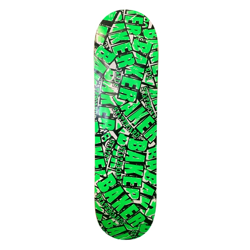 Baker Brand Logo Repeated Green 8″ Classic Skateboard Deck