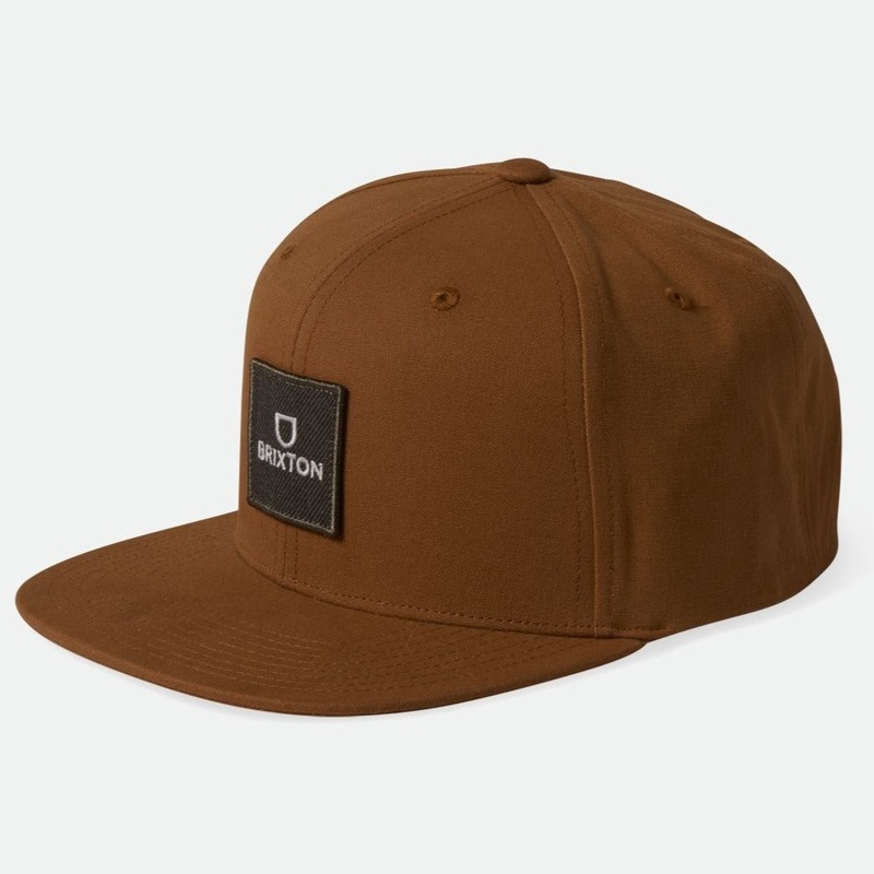 BRIXTON ALPHA SQUARE MP SNAPBACK COPPER/CHARCOAL