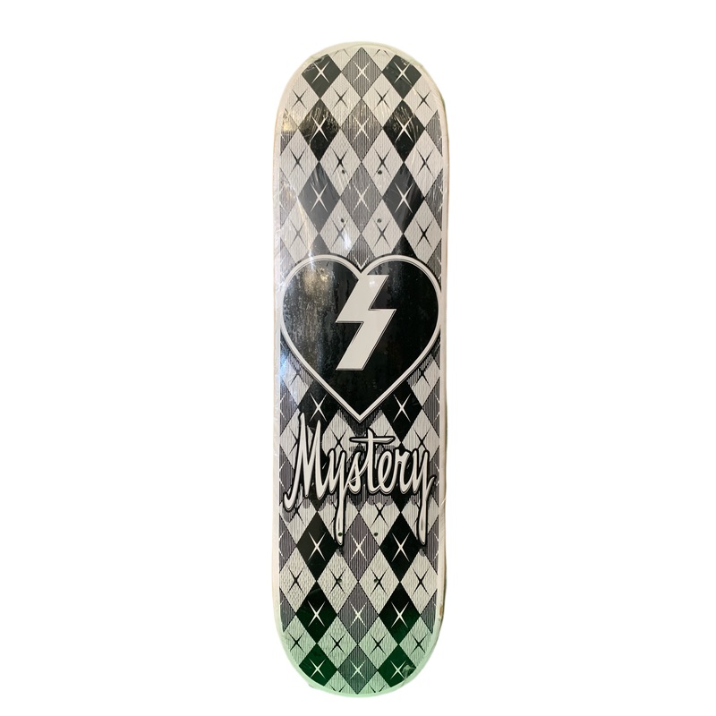 Mystery Argyle Deck Black/White 7.75″ Classic Skateboard Deck
