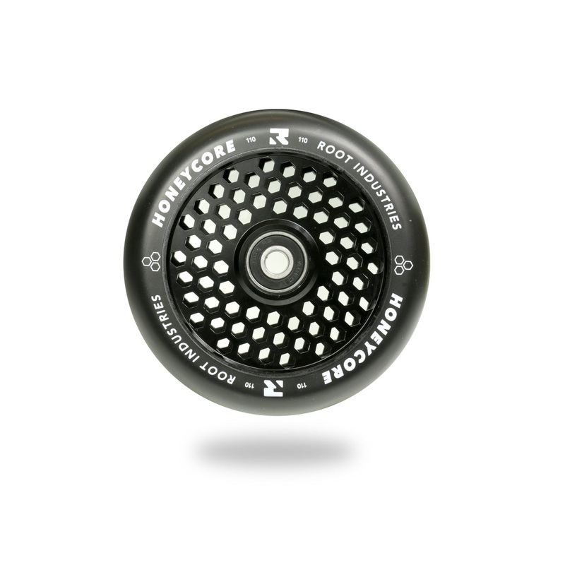 Root Industries Honeycore Wheels 110mm – Black Urethane (Pair) (Black/Black)