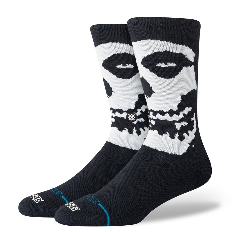 STANCE SOCKS X MISFITS BEWARE CREW BLACK MEDIUM