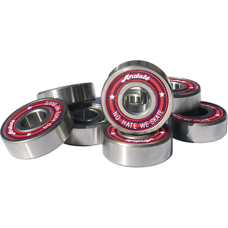 ANDALE NO HATE WE SKATE BEARINGS SINGLE SET WHITE