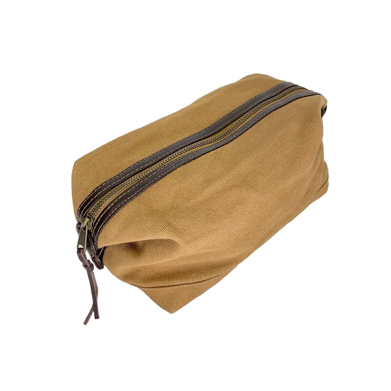 Canvas & Leather Travel Kit – Coyote Brown – ROTHCO