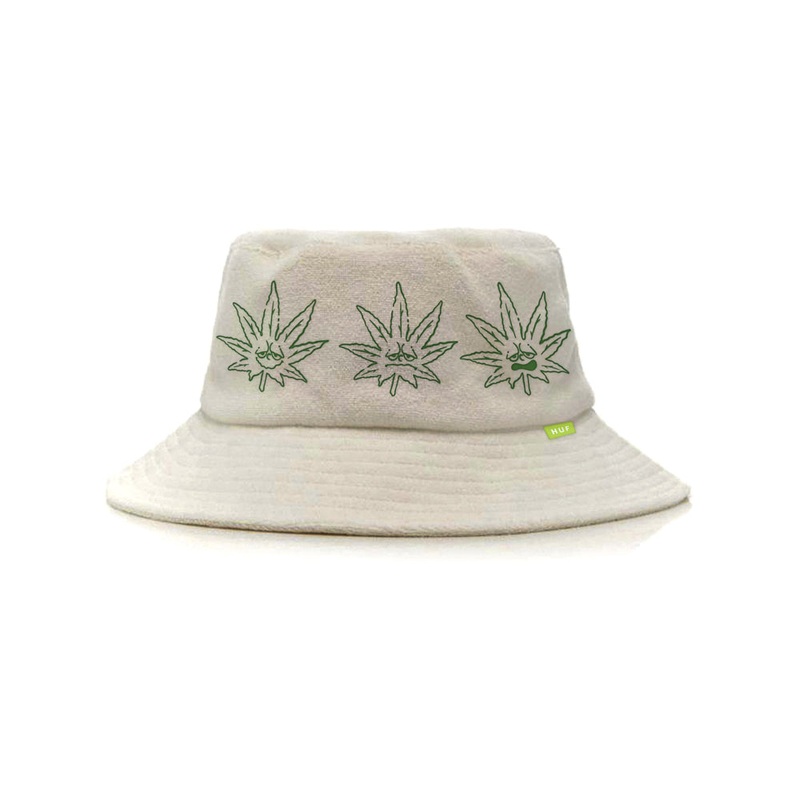 HUF GREEN BUDDY TERRY CLOTH BUCKET HAT SMALL/MED