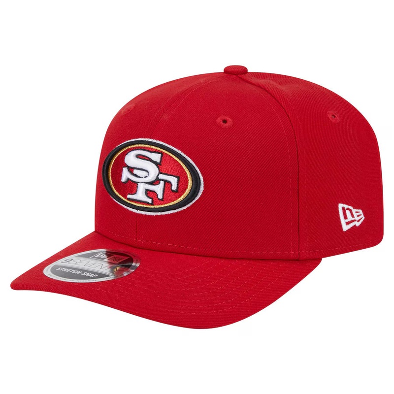 New Era San Francisco 49ers White Outline 9Seventy Stretch Snapback Hat