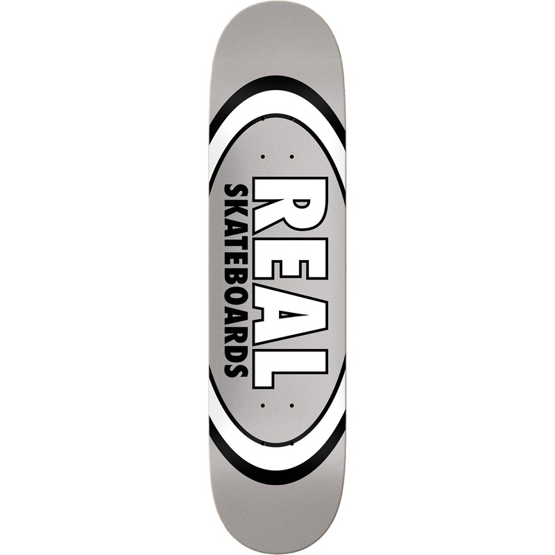 Real Classic Oval Skateboard Deck – 7.75 Grey