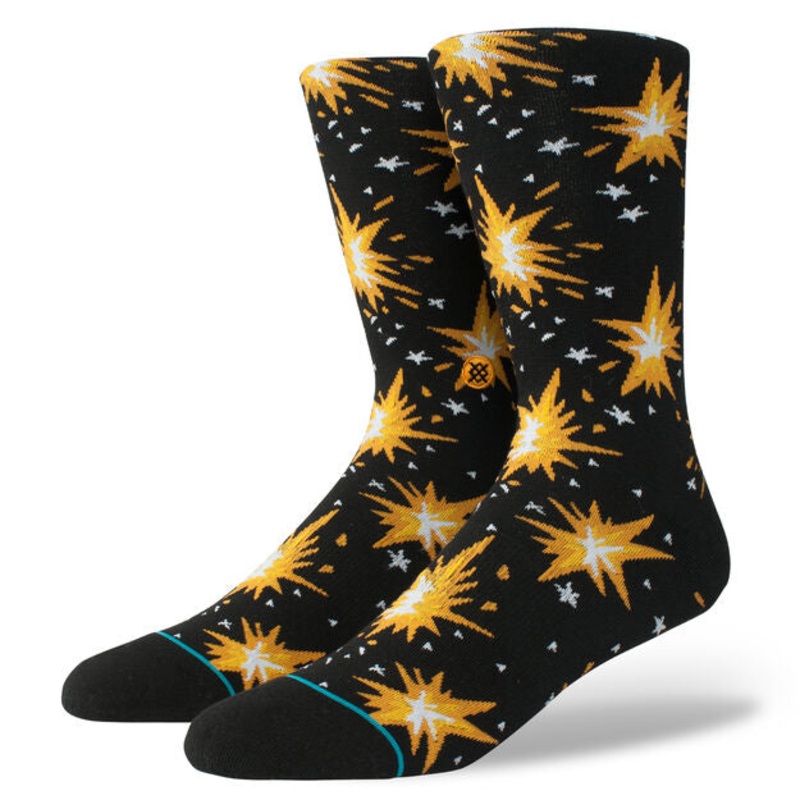 Stance Firecracker Crew Socks – Black L