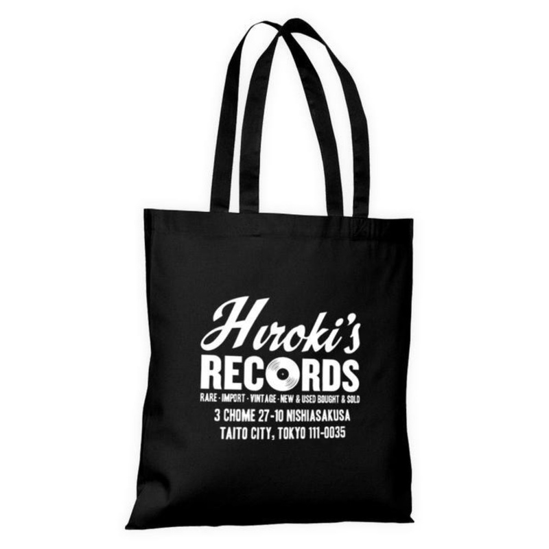 TRAFFIC SKATEBOARDS TOTE BAG “HIROKI’S RECORDS” BLACK