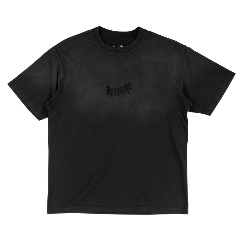 Vamp S/S Garment-Dyed Enzyme Washed Knit – Black Small