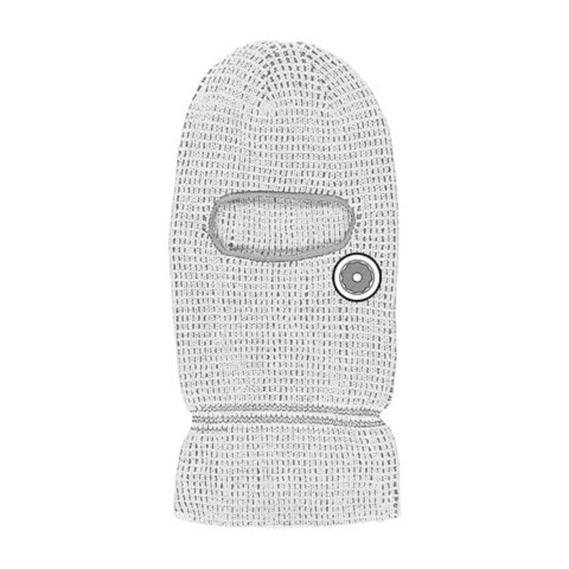 DS ICON GANG – RIBBED BALACLAVA – WHITE