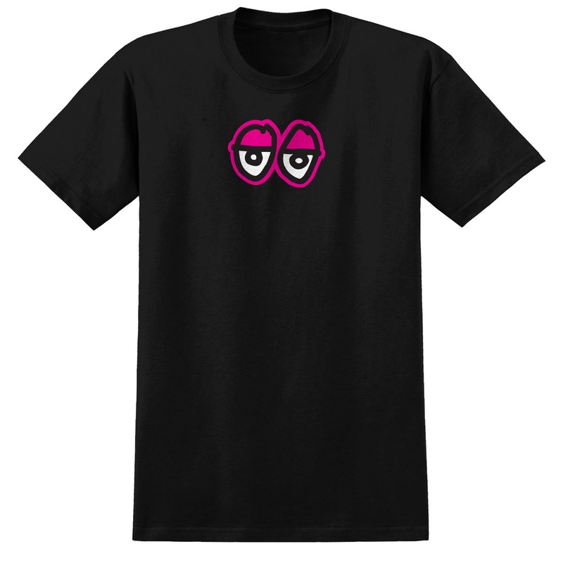 KROOKED EYES T-SHIRT BLACK/MAGENTA MEDIUM