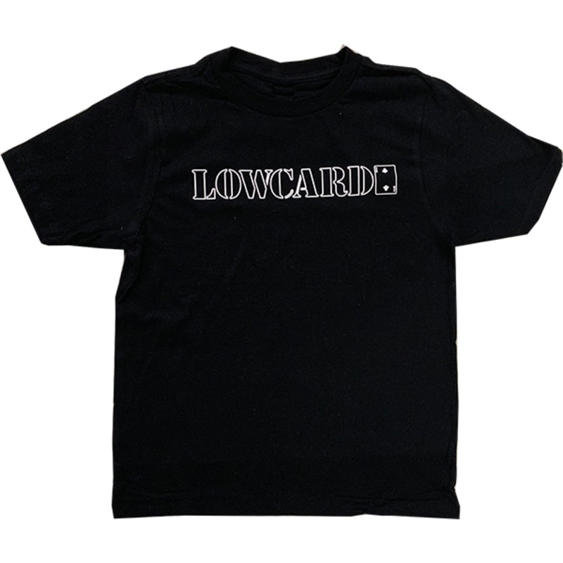 LOWCARD OUTLINE LOGO SS BLACK YTH S