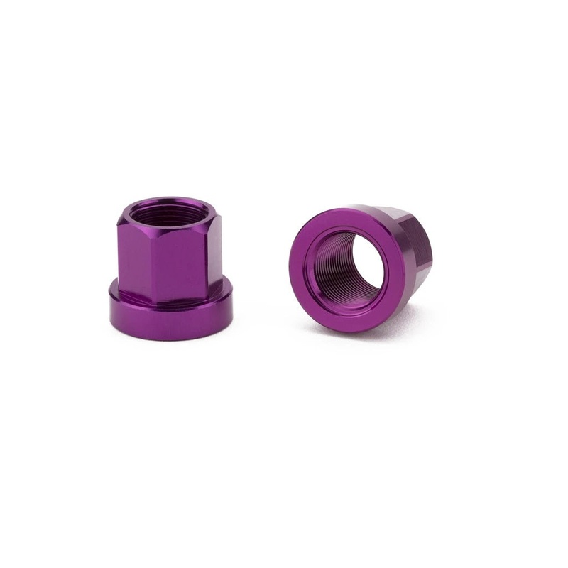 Mission BMX 14mm Aluminum Axle Nuts – Purple