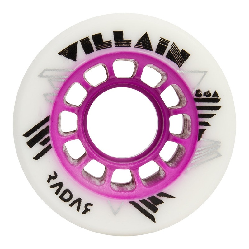 Radar Villain Roller Skate Wheels 59mm 84a – White (4 Pack)