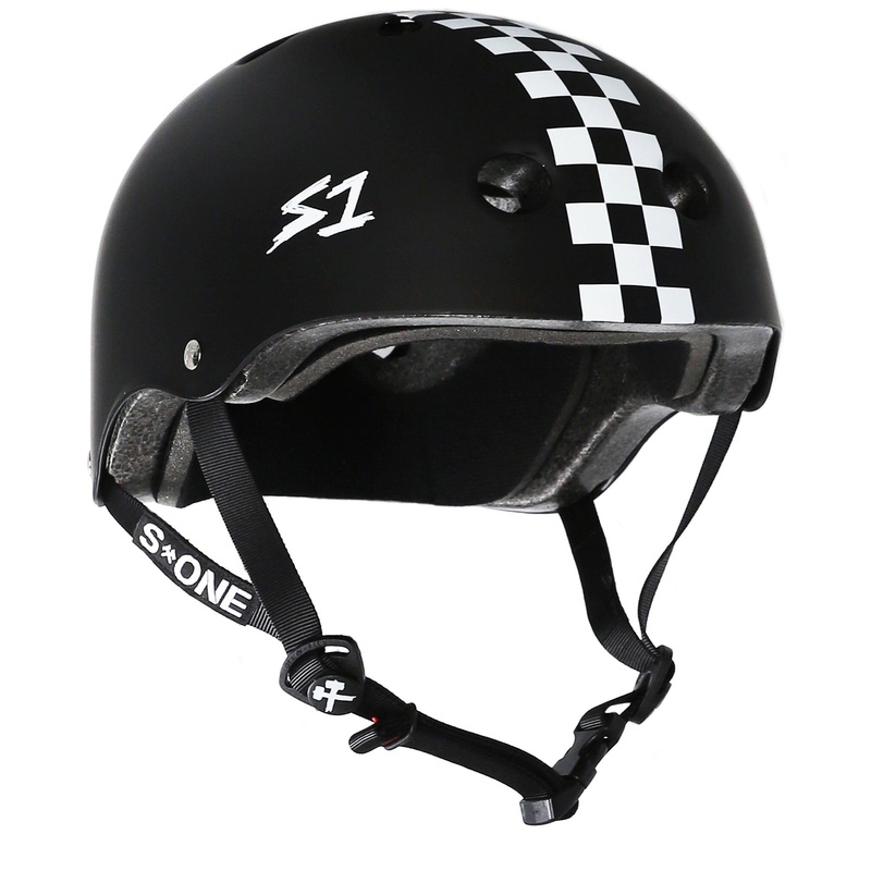 S1 Lifer Helmet – Black Matte/Checkers X-Small (20.5″) Black