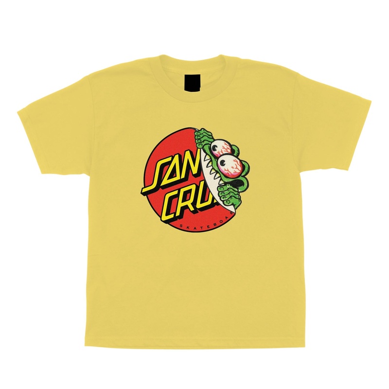 SANTA CRUZ YOUTH TEE BEWARE DOT YELLOW SMALL