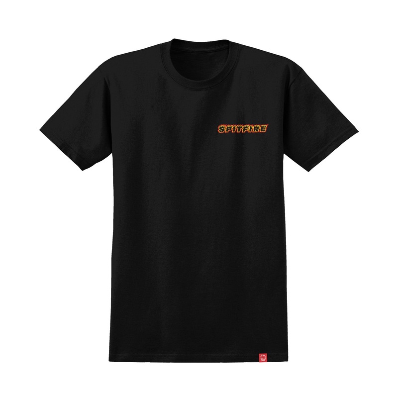 Spitfire OG Classic Flame T-Shirt S Black/Red/Yellow