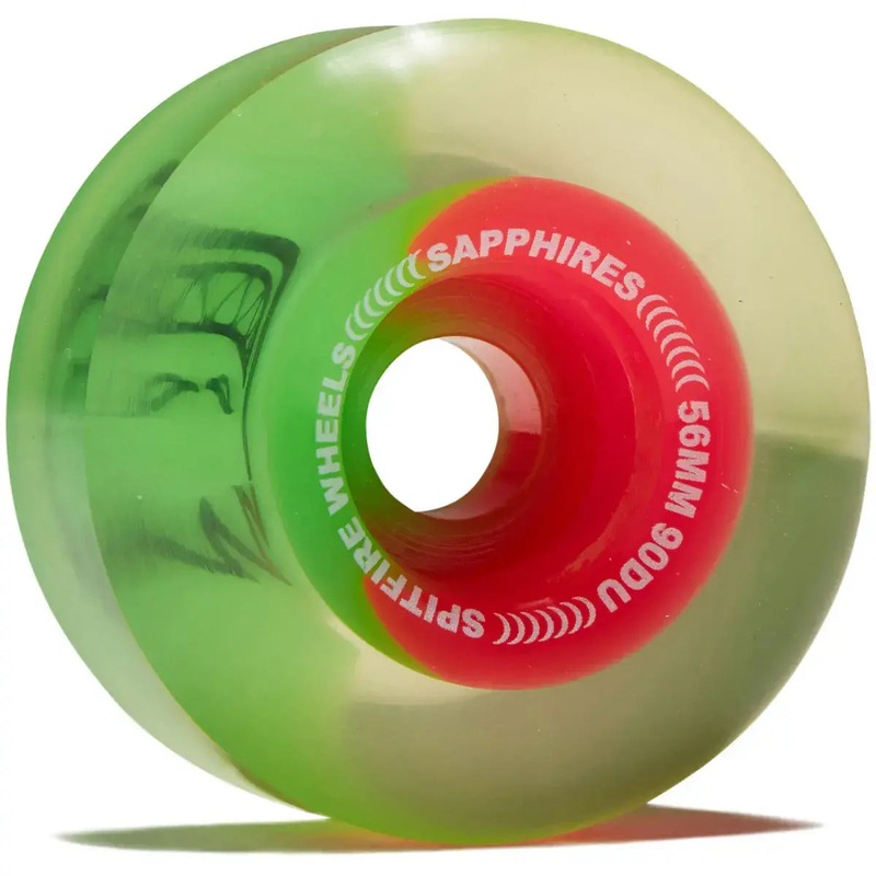 Spitfire Wheels Sapphires 90DU Cruiser 56mm – Pink/Green (Set of 4)