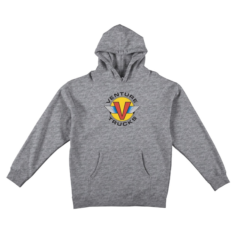 Venture Wings Hooded Sweater – Heather Grey Medium