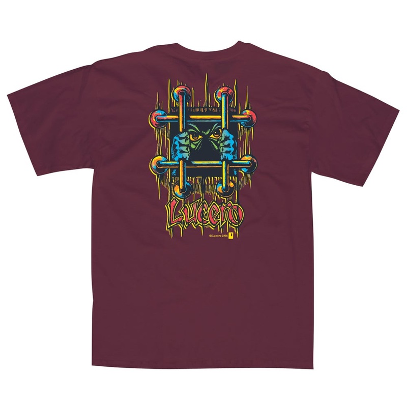 BLACK LABEL T-SHIRT LUCERO OG BARS BURGUNDY MED