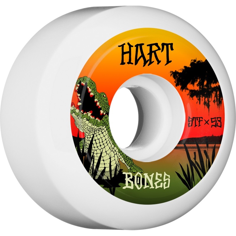 Bones STF Hart Gator Bait 53mm Wheels – White (Set of 4)