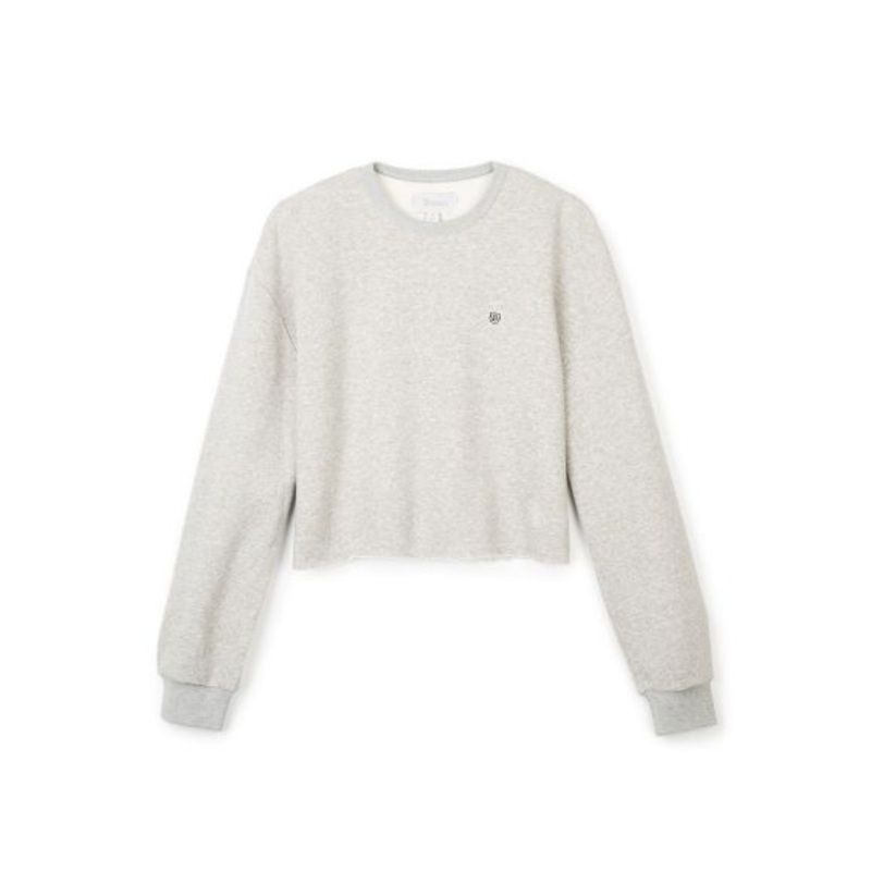 BRIXTON VINTAGE CROP CREW – HEATHER GREY SMALL