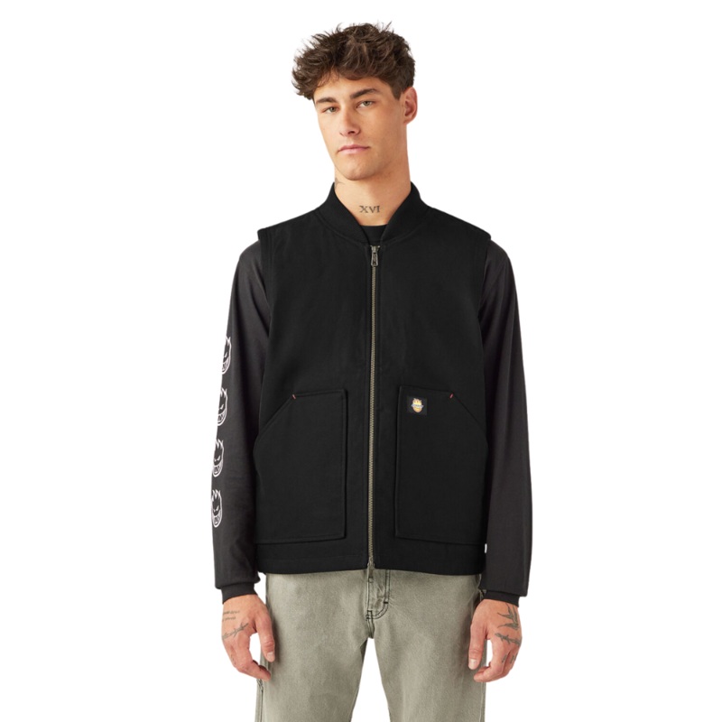 Dickies X Spitfire Duck Vest – Black S Black