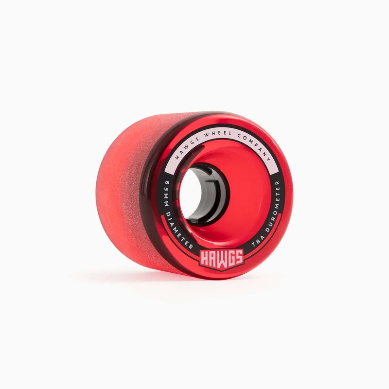 Hawgs Fatty Wheels 63mm 78a – Clear Red (Set of 4)