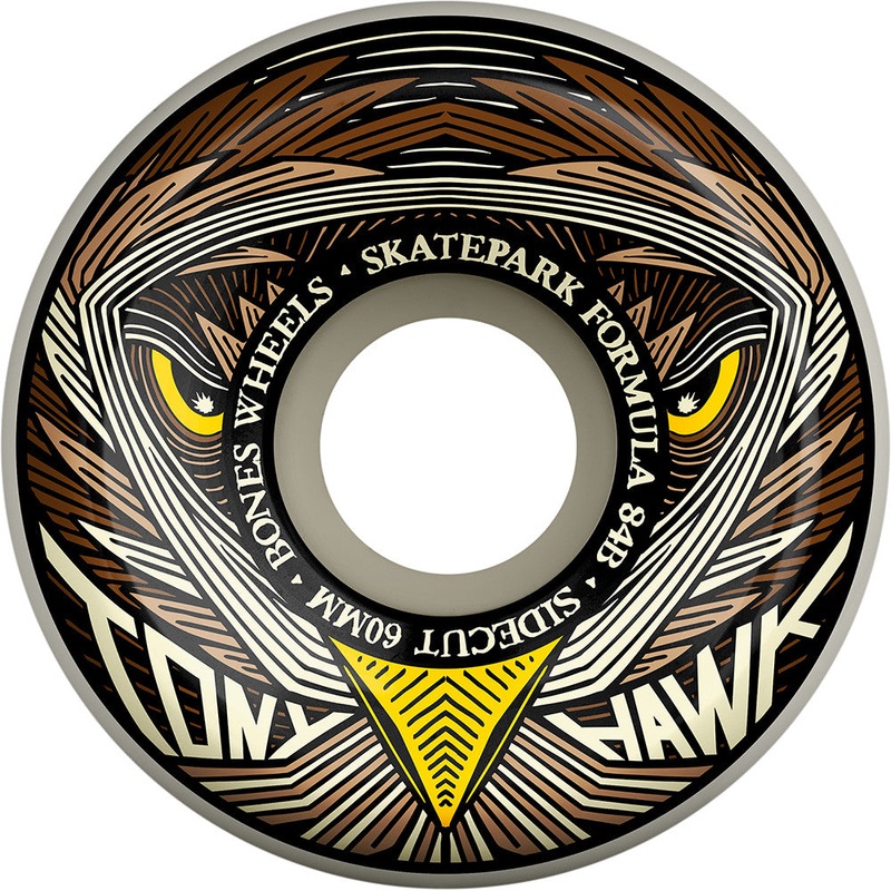 Bones SPF Tony Hawk Night Hawk P5 Sidecut 60mm 104a Wheels – White (Set of 4)