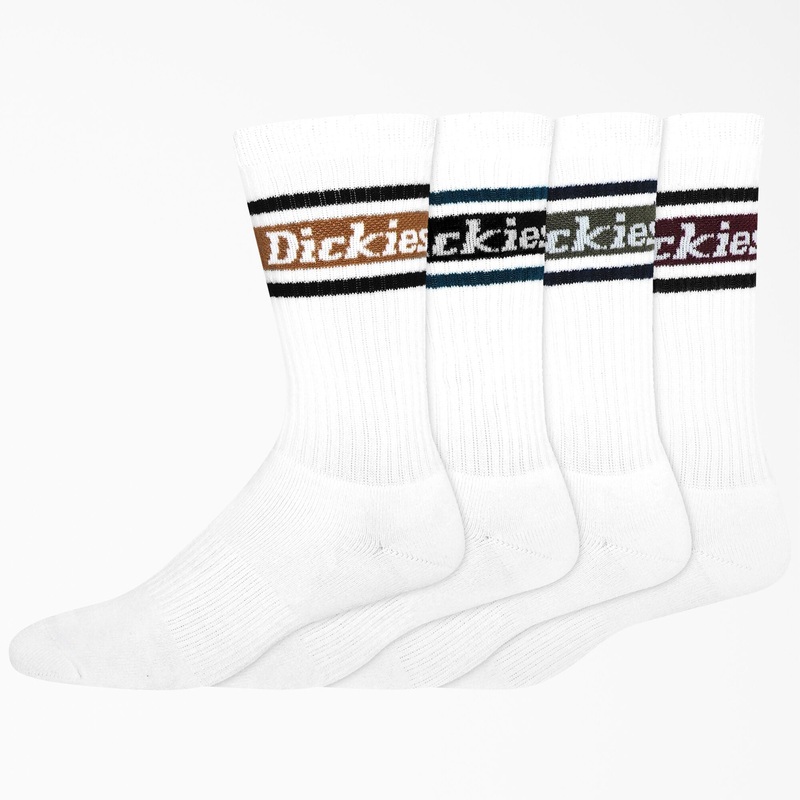 Dickies 4-Pack Skate Rugby Socks – Gray/Stripe (GY)