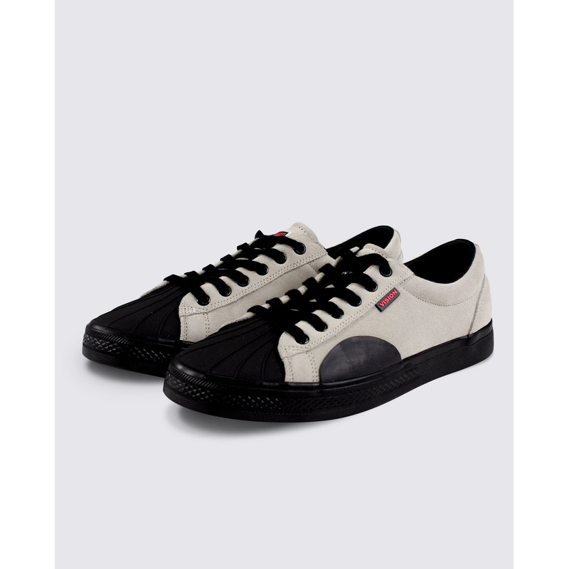 Leather Suede Low Top Sneakers Bone 8