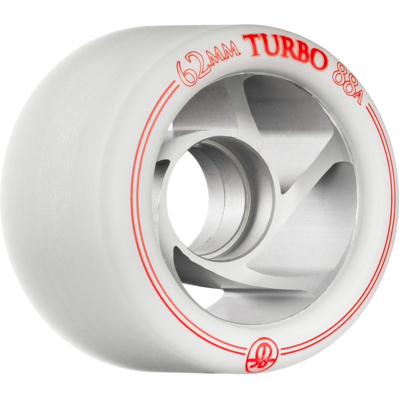 Rollerbones Turbo Wheel Clear Aluminum Hub 62mm 88a – Natural (Set of 8)