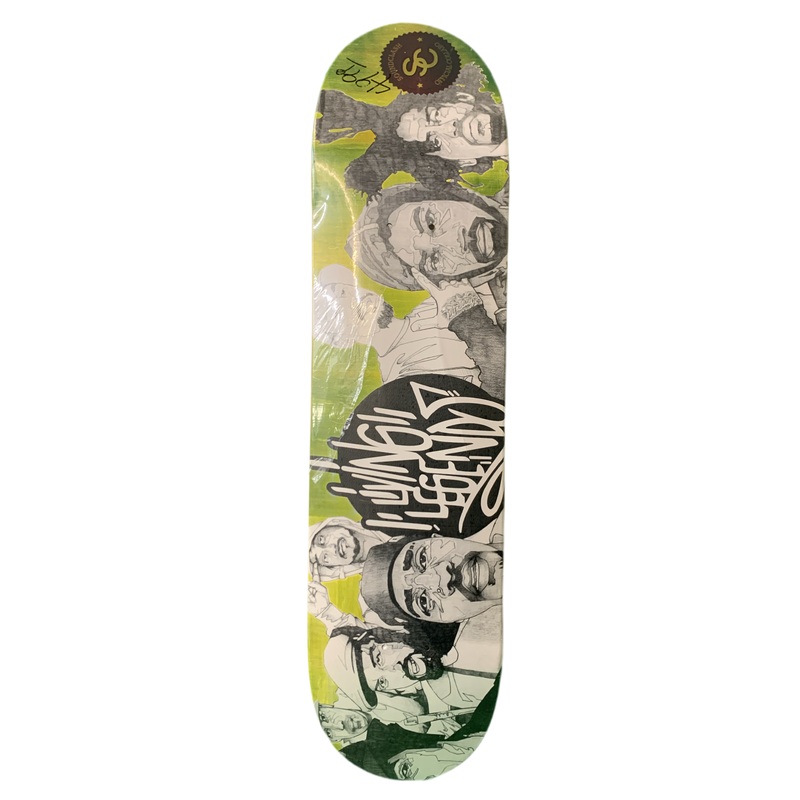 Soundclash Living Legends Portrait Green 7.75″ Classic Skateboard Deck