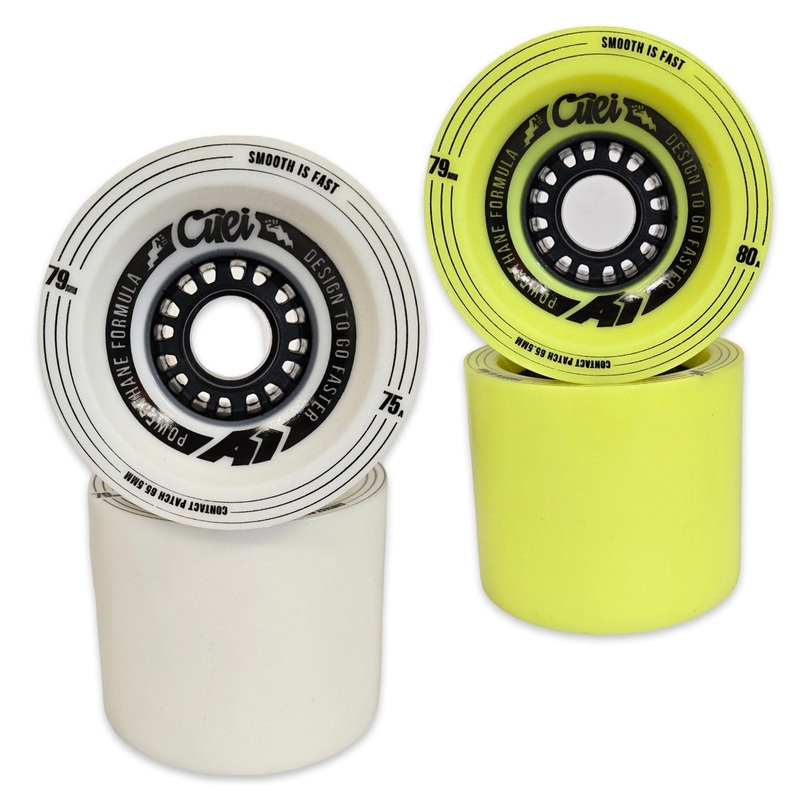 Cuei: 79mm A1 Longboard Wheels 75a White