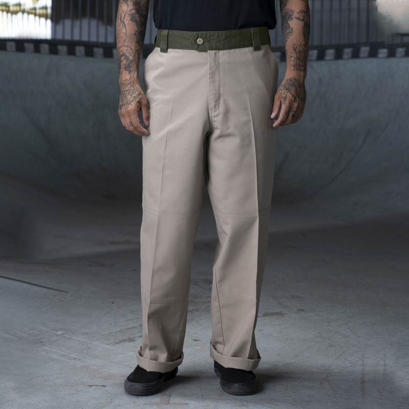 Dickies Ronnie Sandoval Double Knee Pants – Desert Sand/Olive Color Block 28 32 Tan