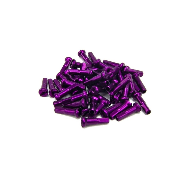 Mission BMX Aluminum Nipples 16mm – Purple