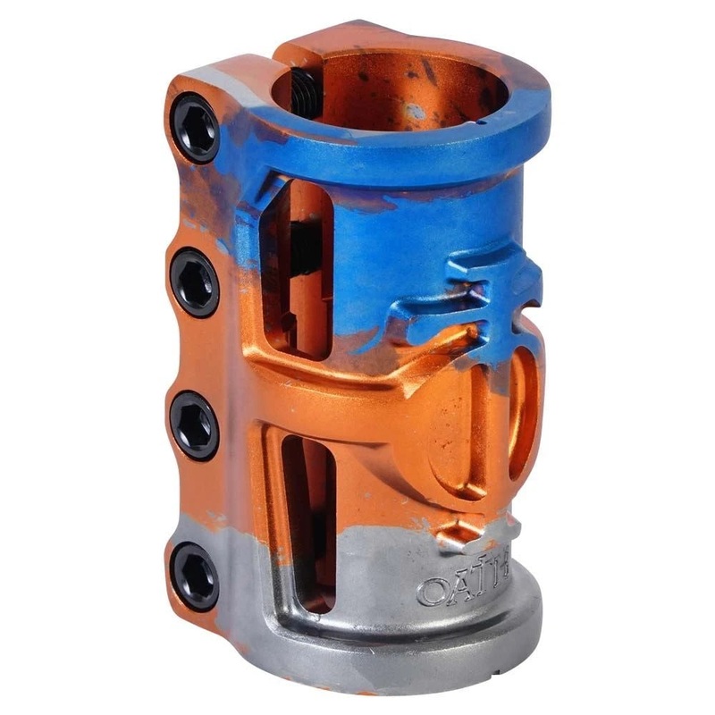 Oath Cage V2 SCS 4 Bolt Clamp – Orange/Blue/Titanium