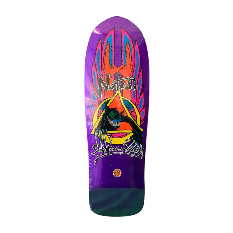 Santa Cruz SMA Natas Evil Cat Metallic Purple 10″ Reissue Classic Skateboard Deck