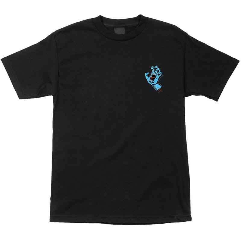 SANTA CRUZ T-SHIRT SCREAMING HAND BLACK SMALL